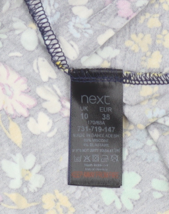 Next Women Multicoloured Floral Viscose Kimono Sleeve Blouse UK 10