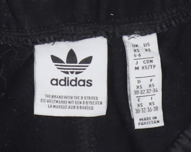 adidas Women’s Black XS Logo Fleece Cuffed Jogger Trousers