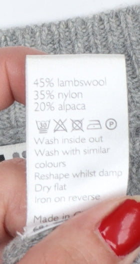 Additional view of Kin by John Lewis Women’s Grey Alpaca Wool Knit Jumper, size UK 8