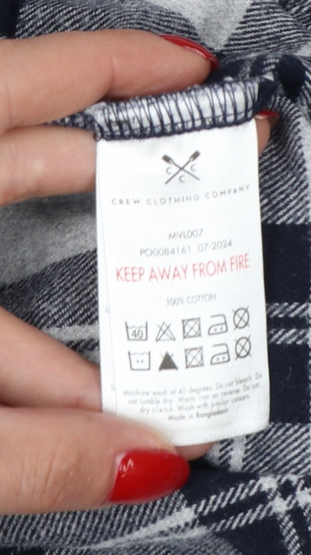 Additional view of Crew Clothing Men Grey L Checked Cotton Pyjama Lounge Pants