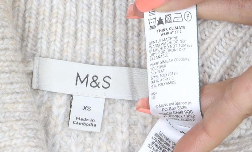 Marks and Spencer Women's Beige XS Full Zip Chunky Knit Cardigan