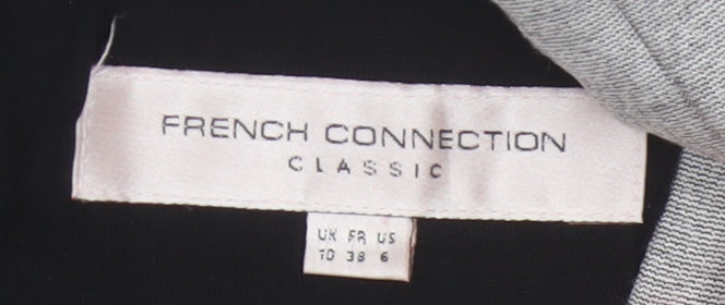 Additional view of French Connection Women Black Grey UK 10 Sheath Dress Colourblock