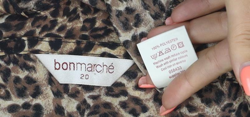 Bonmarche Women Brown Leopard Print V-Neck Short Sleeve Blouse Size 20
