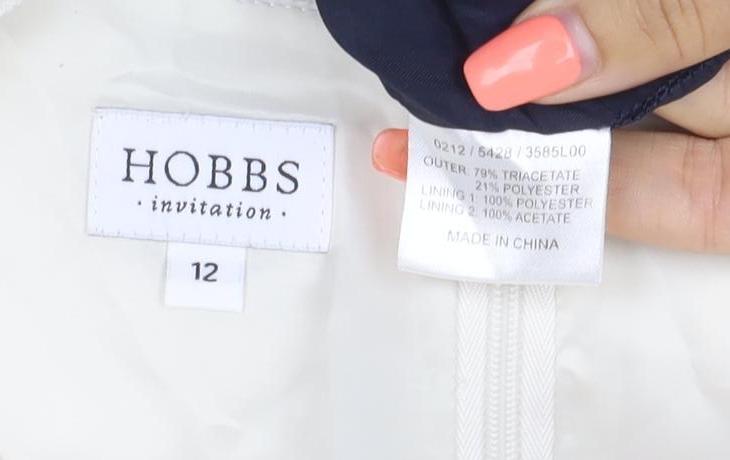 Hobbs Women Multicoloured UK 12 Colourblock Sheath Workwear Dress