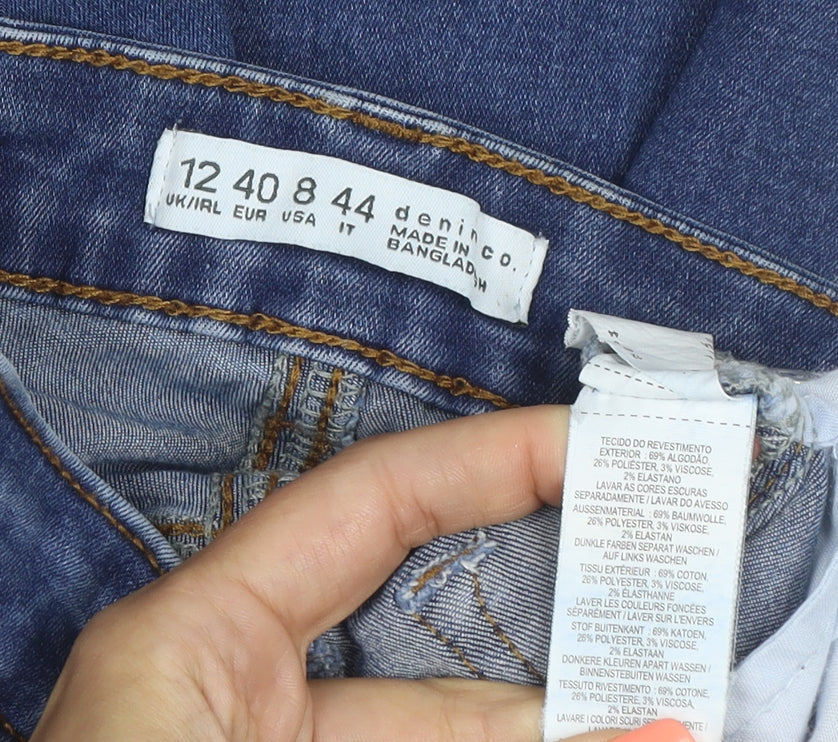 Brand and care label for Denim Co. Women’s Blue UK 12 Mid Rise Skinny Stretch Jeans