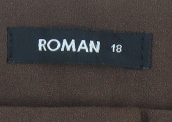 Additional view of Roman Women’s Brown, size UK 18, Tapered Tailored Dress Trousers