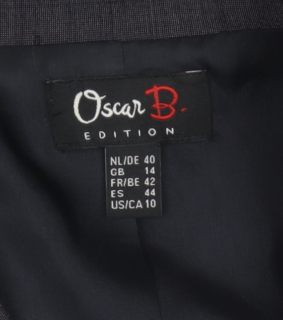 Additional view of Oscar B. Women’s Black, size UK 14, Tailored 3 Button Blazer Jacket