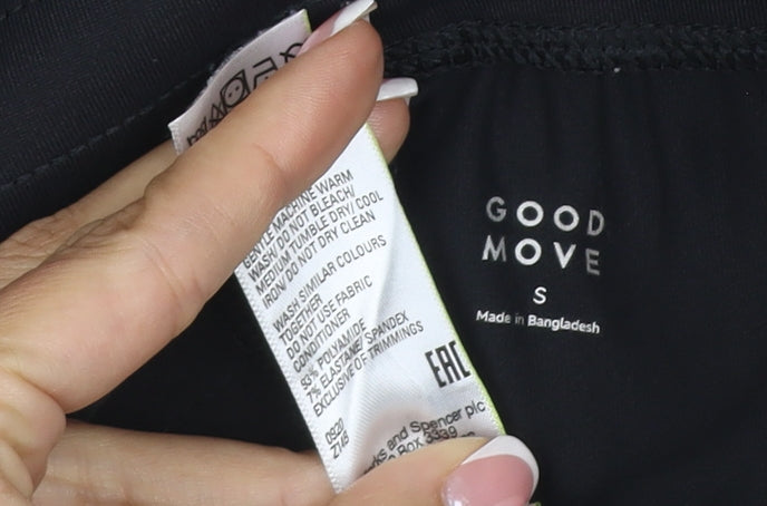 Marks & Spencer Goodmove Women’s Black S Tapered Jogger Activewear Trousers