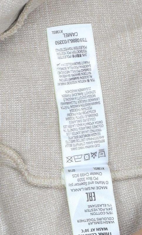 Marks & Spencer Women’s Beige UK 12 Stretch Cotton Blend Blazer