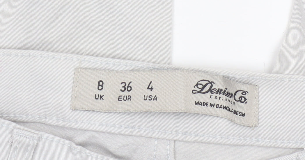 Additional view of Denim Co. Women’s Grey, size UK 8, Skinny Trousers Ankle Zip Stretch