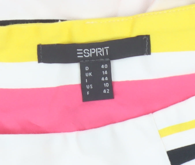 Additional view of ESPRIT Women’s Multicoloured UK 14 Striped A-Line Knee Skirt