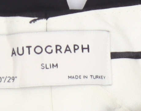 Additional view of Autograph Men Black 30/29 Slim Flat Front Dress Trousers
