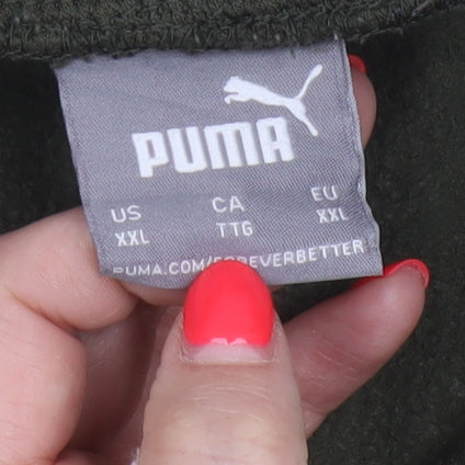 Additional view of Puma Women Green XXL Jogger Sweatpants Elastic Waist Logo Pockets