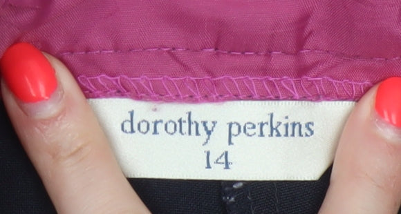 Additional view of Dorothy Perkins Women Blue Pinstripe Tailored Dress Trousers UK 14
