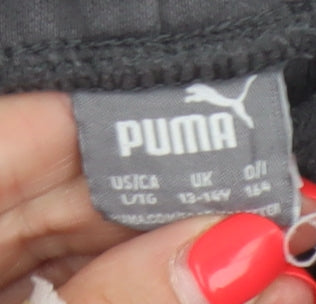 Additional view of Puma boys’ black 13-14 years jogger sweatpants elastic waist pockets