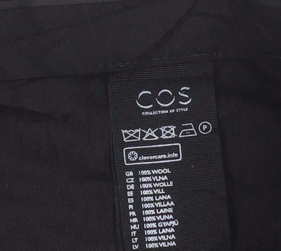 Additional view of COS Women Black UK 20 100% Wool Tapered Tailored Trousers