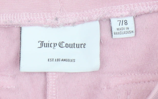 Additional view of Juicy Couture girls’ pink velour cargo trousers age 7-8 pockets