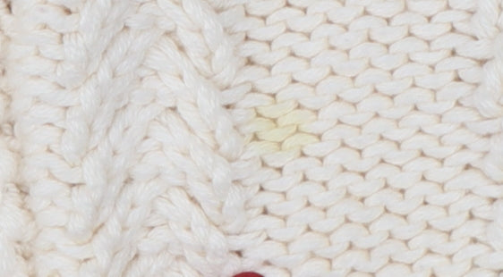 Additional view of Hilfiger Denim Women Ivory XL Cable Knit Short Sleeve Cardigan