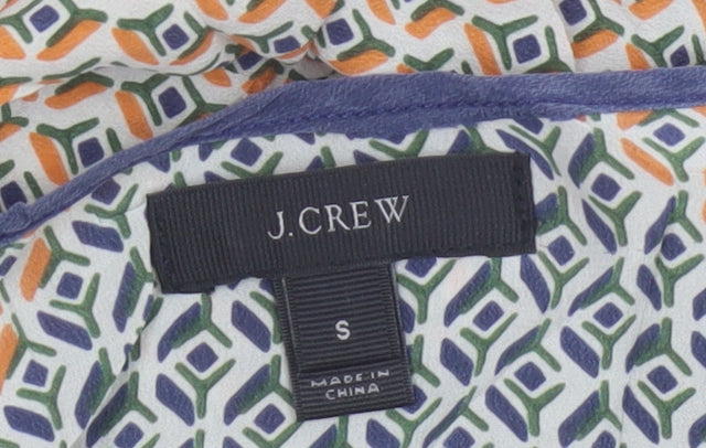 Additional view of J.Crew Women Multicoloured S Silk Geometric V-Neck Tunic Blouse