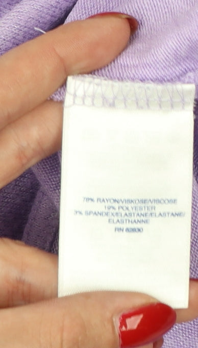 Additional view of Lands' End girls’ purple 12-13 years long sleeve pullover jersey top