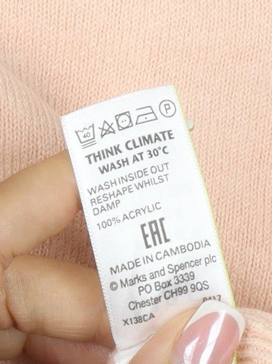Marks & Spencer Women’s Pale Pink UK 16 Crew Neck Pullover Jumper