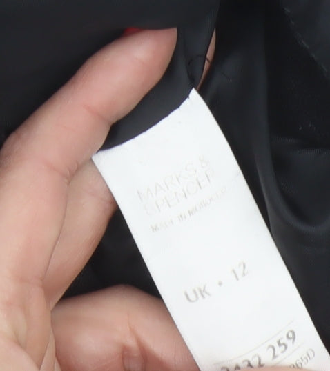 Marks & Spencer Per Una Women Black UK 12 Sleeveless Pencil Midi Dress