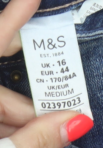 Marks & Spencer Women’s Blue UK 16 Indigo Collection Skinny Stretch Jeans