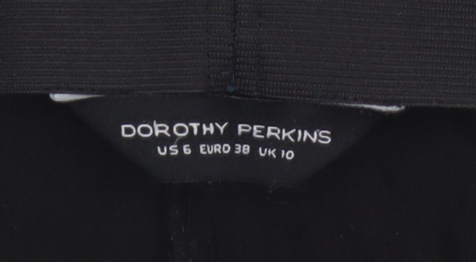 Additional view of Dorothy Perkins Women’s Black UK 10 Skinny Trousers Gold Zip Pockets