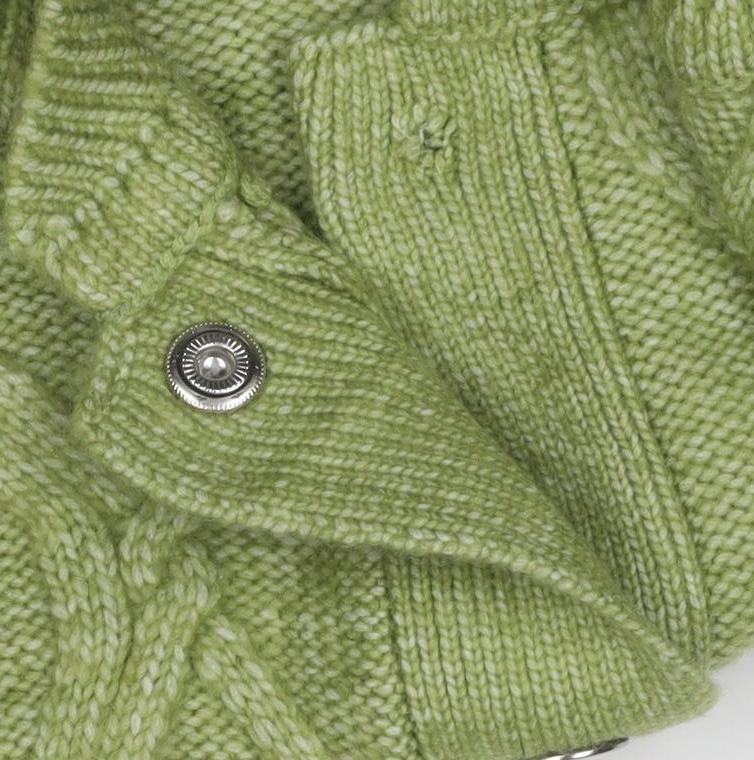 Marks & Spencer Women Green Size S Cable Knit Button Cardigan