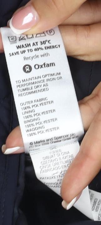 Marks & Spencer Women’s Navy UK 14 Quilted Mid-Length Padded Coat Classic