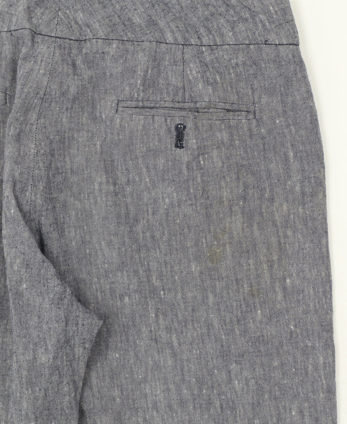 Great Plains Women Grey UK 10 Cotton Chambray Straight Trousers Pockets