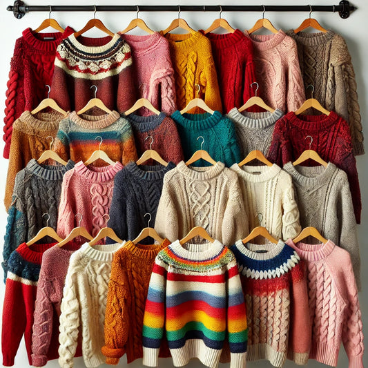 Winter Preloved Heavy Jumper Bundle With Hangers 15 Pack