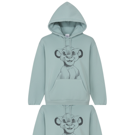 Disney Women Blue Simba Graphic Pullover Hoodie XS