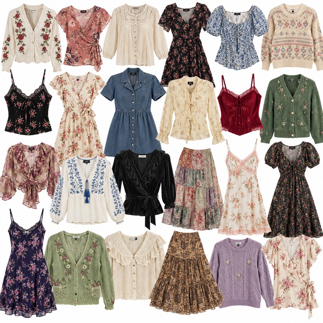 Womens Wholesale Vintage Box Wholesale Light Weight Clothing 35 Pieces