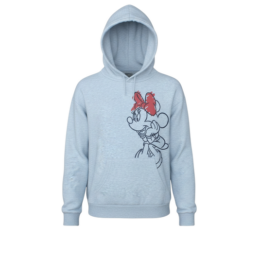 Primark Disney Minnie Mouse Grey Pullover Hoodie Women 2XS