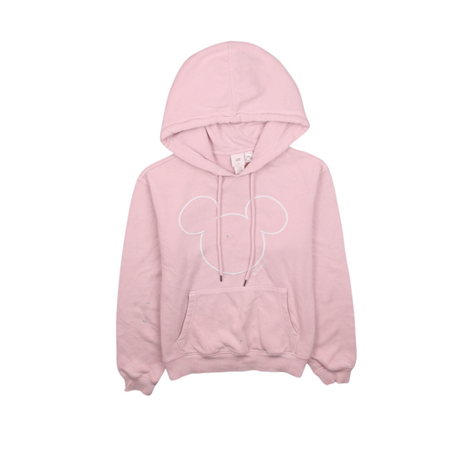 H&M Disney L.O.G.G. Pink Hooded Pullover Sweatshirt XS Women