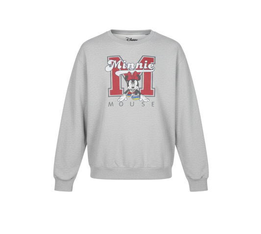 Disney Men's Grey Minnie Mouse Logo XL Pullover Sweatshirt