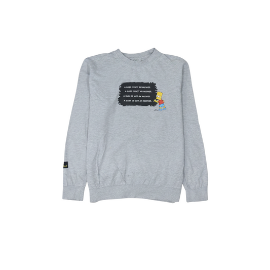 Primark Men’s Grey Bart Simpson Graphic Sweatshirt XL Pullover