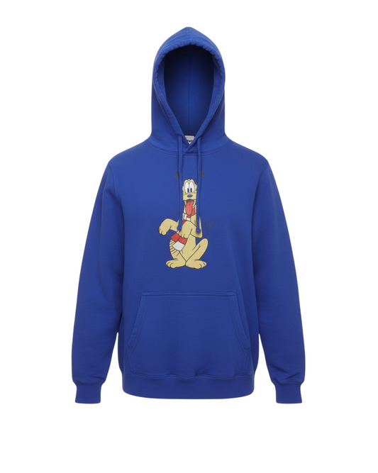 Disney Men’s Blue Pullover Hoodie Small Cartoon Graphic Sweatshirt