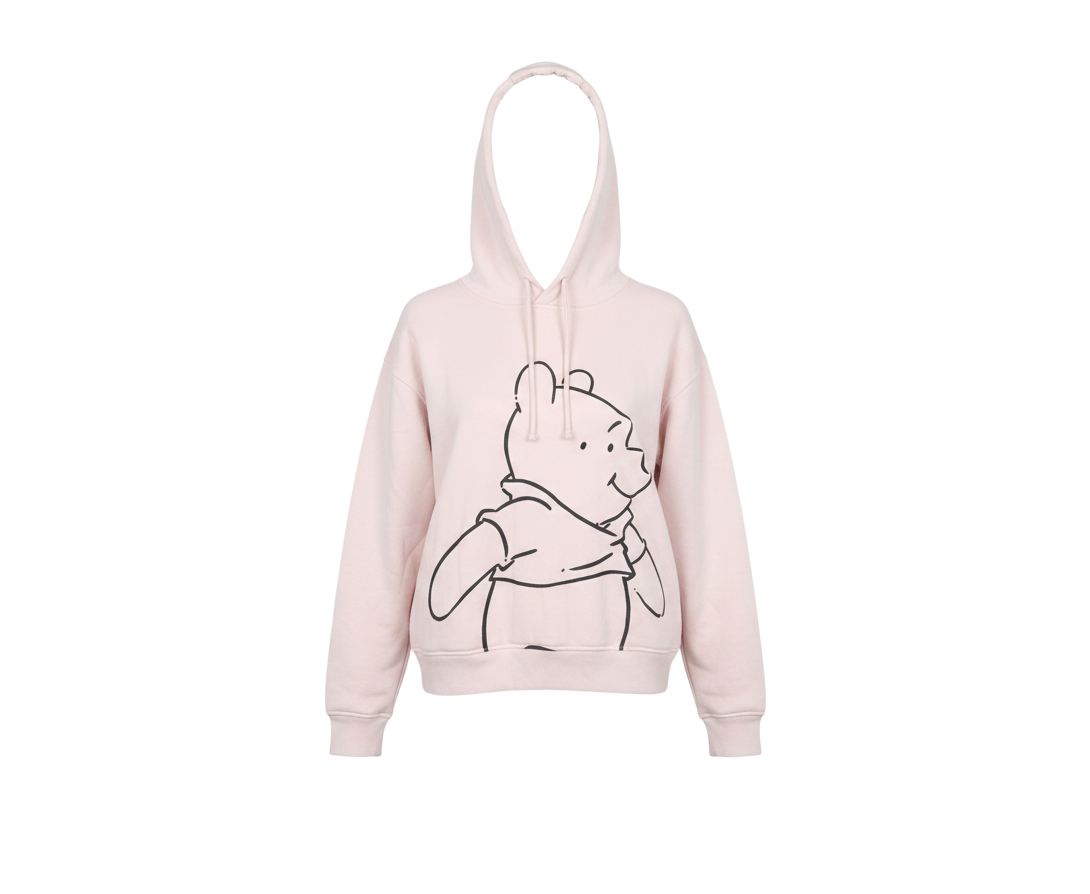 Disney Women Pink Winnie the Pooh Pullover Hoodie Size M 12/14