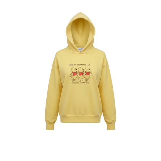 Primark Women Yellow Winnie the Pooh Pullover Hoodie Size 10-12