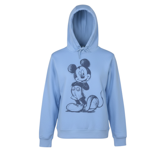Disney Primark Women Blue Pullover Hoodie 2XS Mickey Graphic