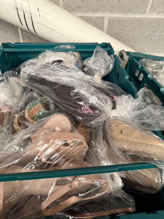 Branded Clearance Used Wholesale Footwear Includes Box For Resale Used