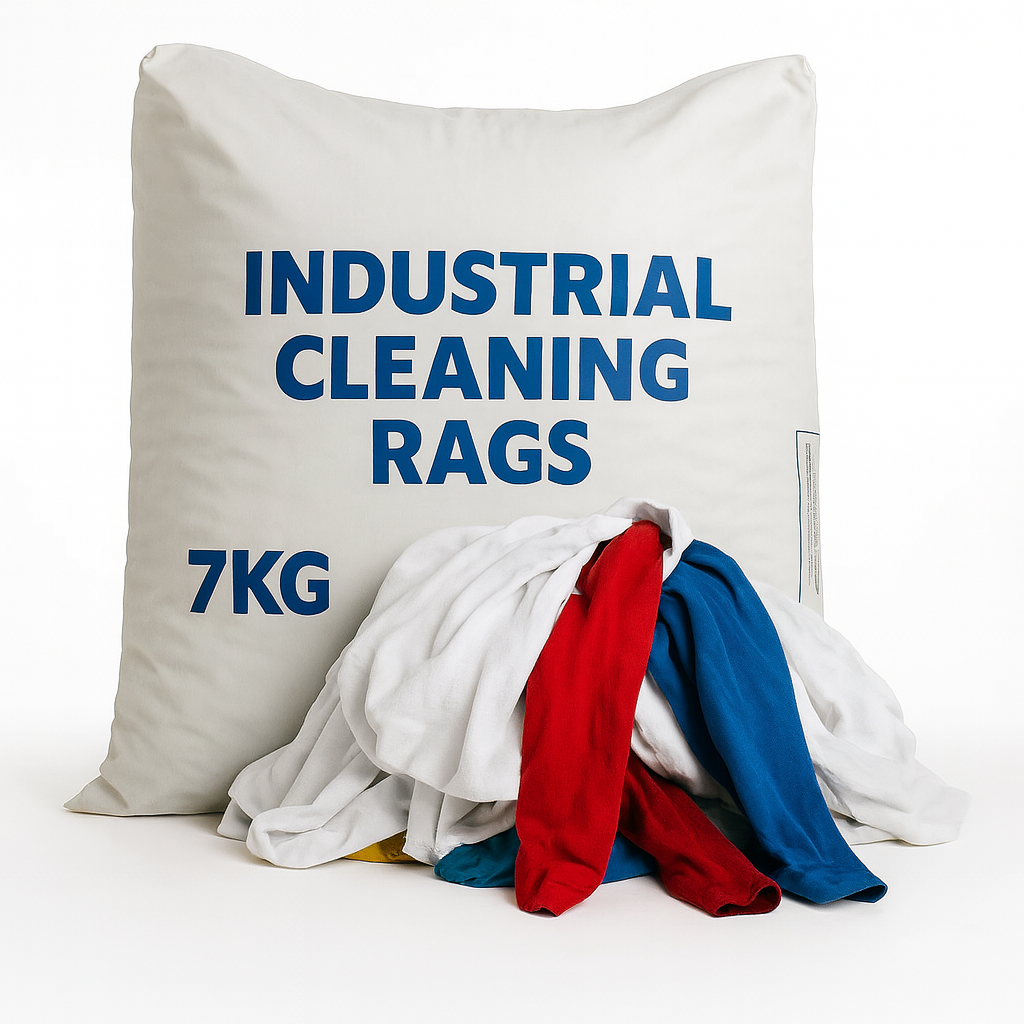 Rag & Wiper Industrial Absorbent T Shirts 7 Kilo Bag