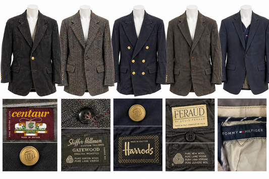 Wholesale Vintage Mens Suit Jackets Wholesale 5 Pack For Resellers