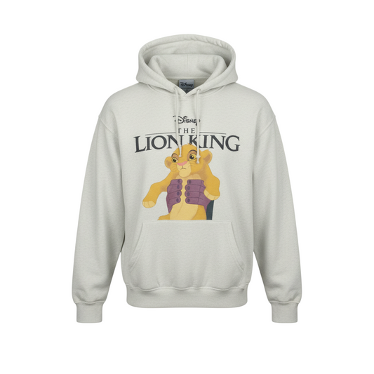 Disney Mens The Lion King White Pullover Hoodie L Graphic Fleece