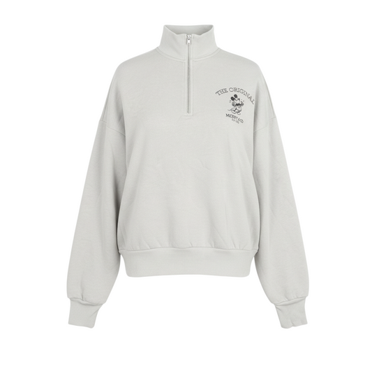 Disney Mickey & Friends at George Women's Grey Size 8 1/4 Zip Jumper