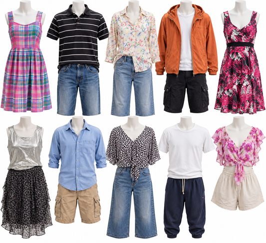 Wholesale 10 Pack Clothing Sample Bag