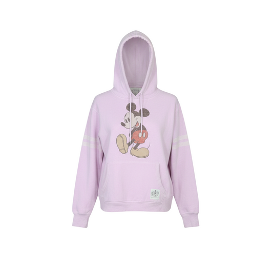 H&M Disney Women Pink Mickey Mouse Pullover Hoodie Size 12 Cotton Blend