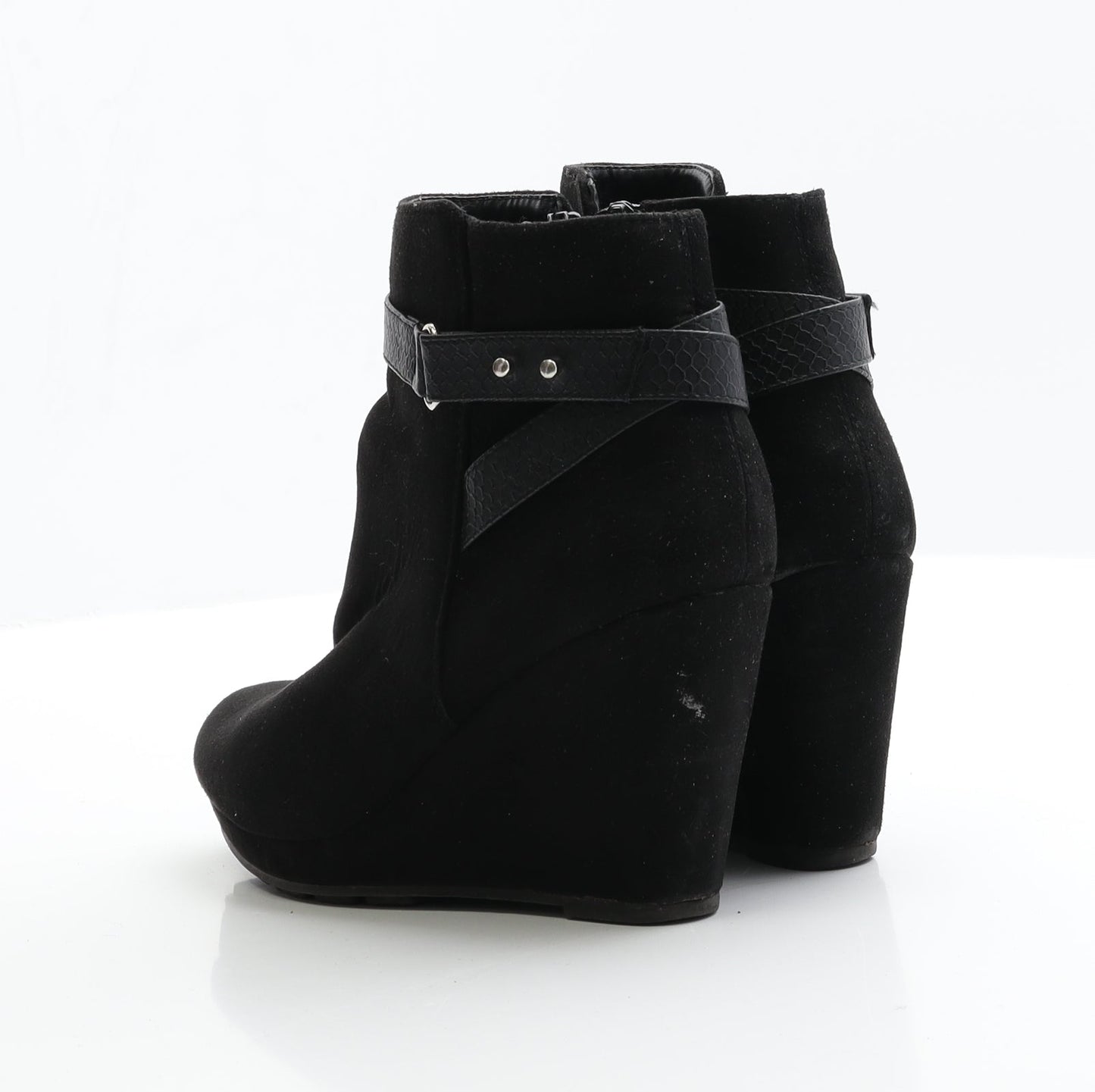 F&F Womens Black  Suede Chelsea Boot 4 EUR 37